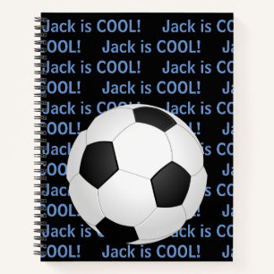 Persoonlijke naam van het kind "is Cool" Voetbal Notitieboek