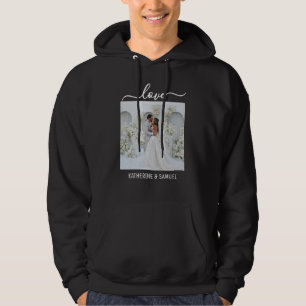 Persoonlijke naam van het stel & romantische foto hoodie
