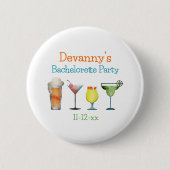 Persoonlijke Naam Verloofde Feest Datum Ronde Button 5,7 Cm (Voorkant)