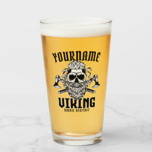 Persoonlijke NAAM Viking Nordic Warrior Heritage Glas