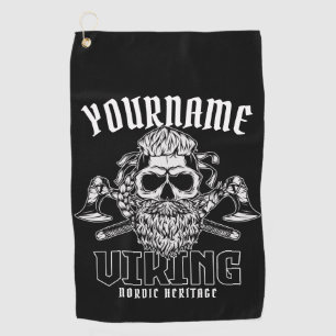Persoonlijke NAAM Viking Nordic Warrior Heritage Golfhanddoek