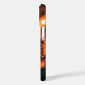 Persoonlijke naam. Vlammende schedel in de ruimte Case-Mate iPhone Case (Achterkant / Links)