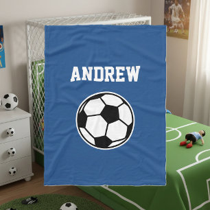 Persoonlijke naam voetbal fleece deken