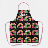 Persoonlijke naam voor leraar regenboogschort schort (Voorkant)