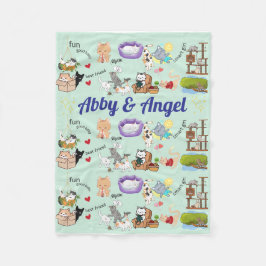 Persoonlijke naam voor u of uw kind fleece deken