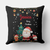 Persoonlijke naam voor uw kind, Kerstmis Kussen (Achterkant)