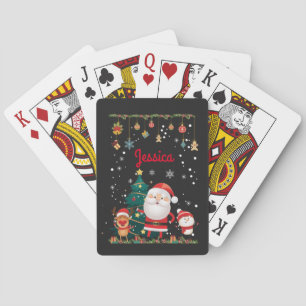 Persoonlijke naam voor uw kind, Kerstmis Pokerkaarten