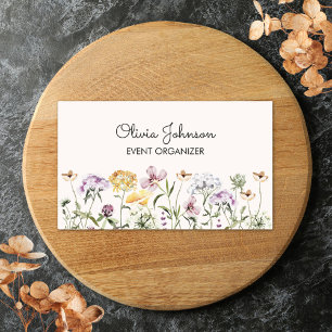 Persoonlijke naam Wilde bloementuin bloem Rechthoekige Sticker