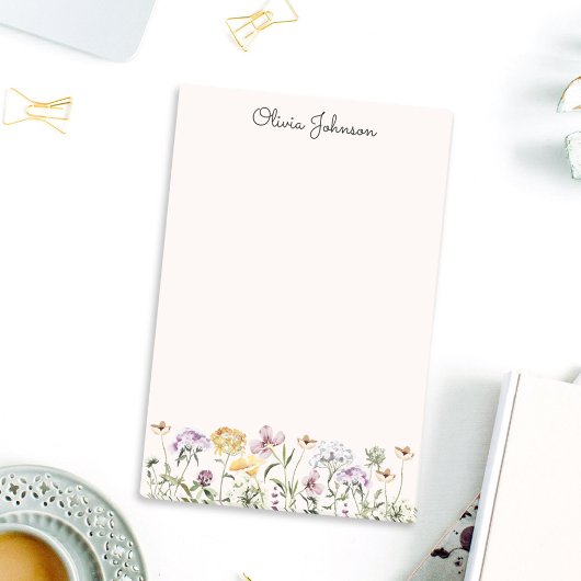 Persoonlijke Naam Wilde Bloementuin Post-it® Notes