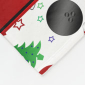 Persoonlijke naam wit bowlen kerstpatroon fleece deken (Hoek)
