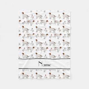 Persoonlijke naam wit Engels Fleece Deken