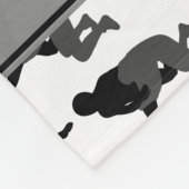 Persoonlijke naam wit worstelen fleece deken (Hoek)