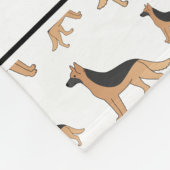 Persoonlijke naam witte herdershonden fleece deken (Hoek)