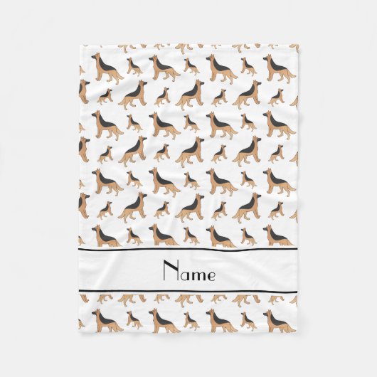 Persoonlijke naam witte herdershonden fleece deken (Voorkant)
