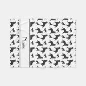 Persoonlijke naam Witte Schipperke-honden Fleece Deken (Voorkant (Horizontaal))