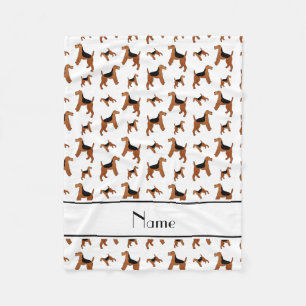 Persoonlijke naam Witte Welsh Terrier dogs Fleece Deken