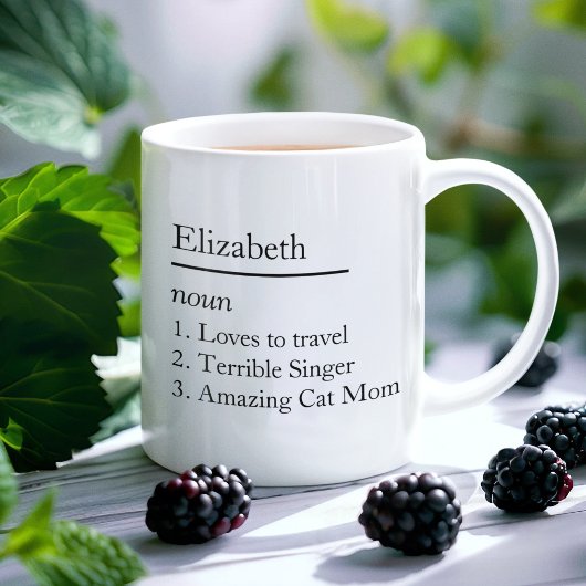 Persoonlijke naam & zelfstandig naamwoord definiti koffiemok