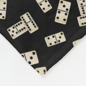 Persoonlijke naam zwarte dominos fleece deken (Hoek)