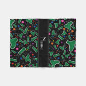 Persoonlijke naam zwarte mini golf fleece deken (Voorkant (Horizontaal))