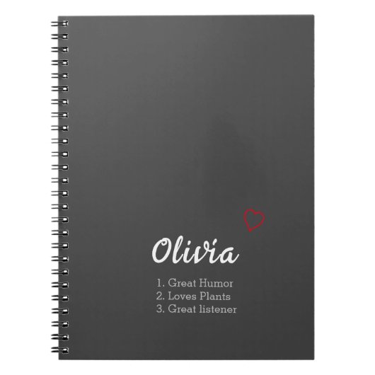 Persoonlijke naamdefinitie notitieboek (Voorkant)