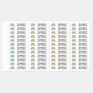 Persoonlijke naamlabels voor leraren – Regenboogon Labels