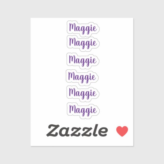 Persoonlijke naamsticker sticker (Vel)