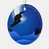 Persoonlijke nachtboarden met Moon Mountain Keramisch Ornament (Links)