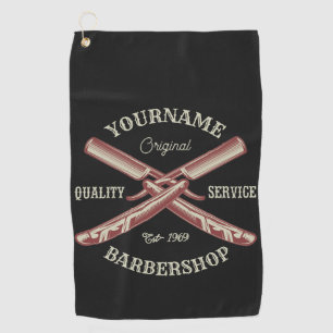 Persoonlijke NAME Scheermes Kapperszaak Golfhanddoek