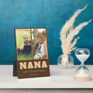 Persoonlijke Nana Plaquette met Namen van Kleinkin Fotoplaat