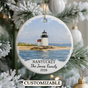 Persoonlijke Nantucket Versiering, Massachusetts Keramisch Ornament
