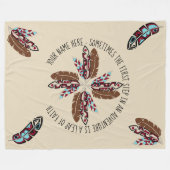 Persoonlijke Native American Feather Blanket Fleece Deken (Voorkant (Horizontaal))