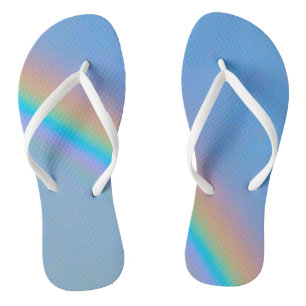 Persoonlijke natuurlijke echte regenboog teenslippers