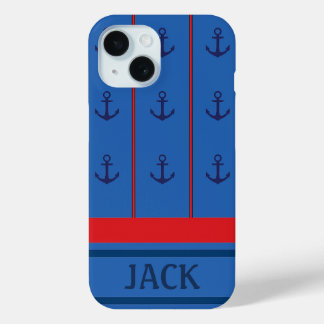 Persoonlijke nautische anker iPhone hoes