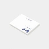 Persoonlijke Navy Blauwe Golfkar Post-it® Notes (Schuin)