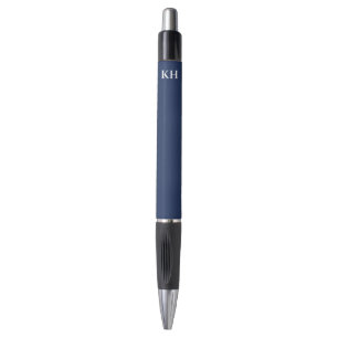 Persoonlijke Navy Blauwe Monogram Schrijfstijl Pen