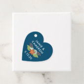 Persoonlijke Navy Blue Bloemige Gift Tags Bedankjes Labels (In situ)