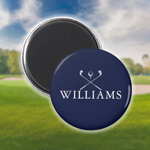 Persoonlijke Navy Blue Name Golf Clubs Magneet