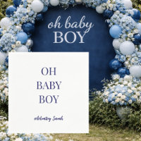 Persoonlijke Navy Oh Baby Boy Shower Servetten
