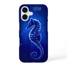 Persoonlijke neonblauwe zeepaard