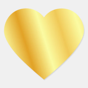 Persoonlijke Nep Goud Metallic Uiterlijk Lege Sjab Hart Sticker