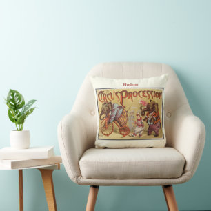 Persoonlijke New Baby Boy's Room Circus Elephant Kussen