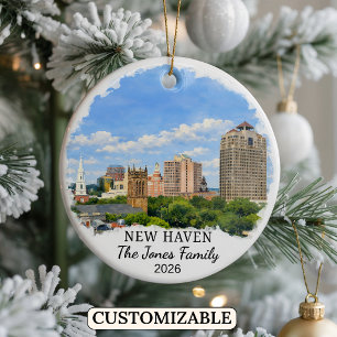 Persoonlijke New Haven Versiering Aangepast Connec Keramisch Ornament