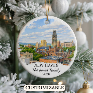 Persoonlijke New Haven Versiering Aangepaste Conne Keramisch Ornament