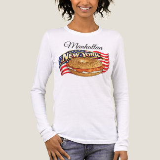 Persoonlijke New York Dames Lange Mouwen Tri-Blend Shirt