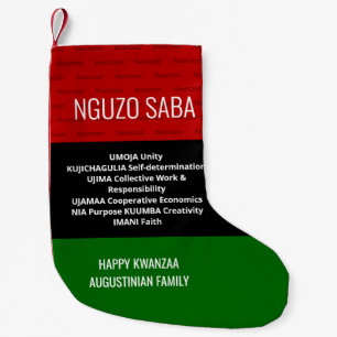 Persoonlijke NGUZO SABA 7 Principes Happy Kwanzaa Kleine Kerstsok