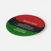 Persoonlijke NGUZO SABA 7 Principes Happy Kwanzaa Papieren Bordje (Gekanteld)