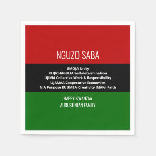 Persoonlijke NGUZO SABA Happy Kwanzaa Servet
