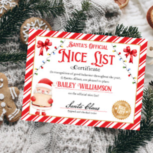 Persoonlijke Nice Certificaat van Sinterklaas