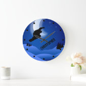 Persoonlijke Night Snowboarding Mountain en Moon Grote Klok (Huis)