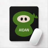 Persoonlijke Ninja Mousepad voor kinderen Muismat (Met muis)
